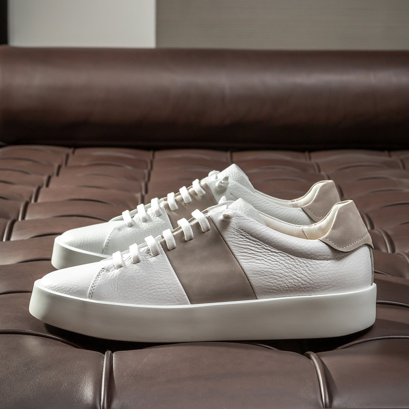 SNEAKER LINE COMBI BEIGE