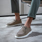 LACE-UP UNLINED TAUPE