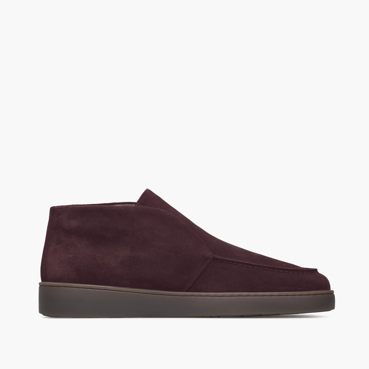 ANKLE BOOT TOP PLUS FUR FLAT BORGOGNA