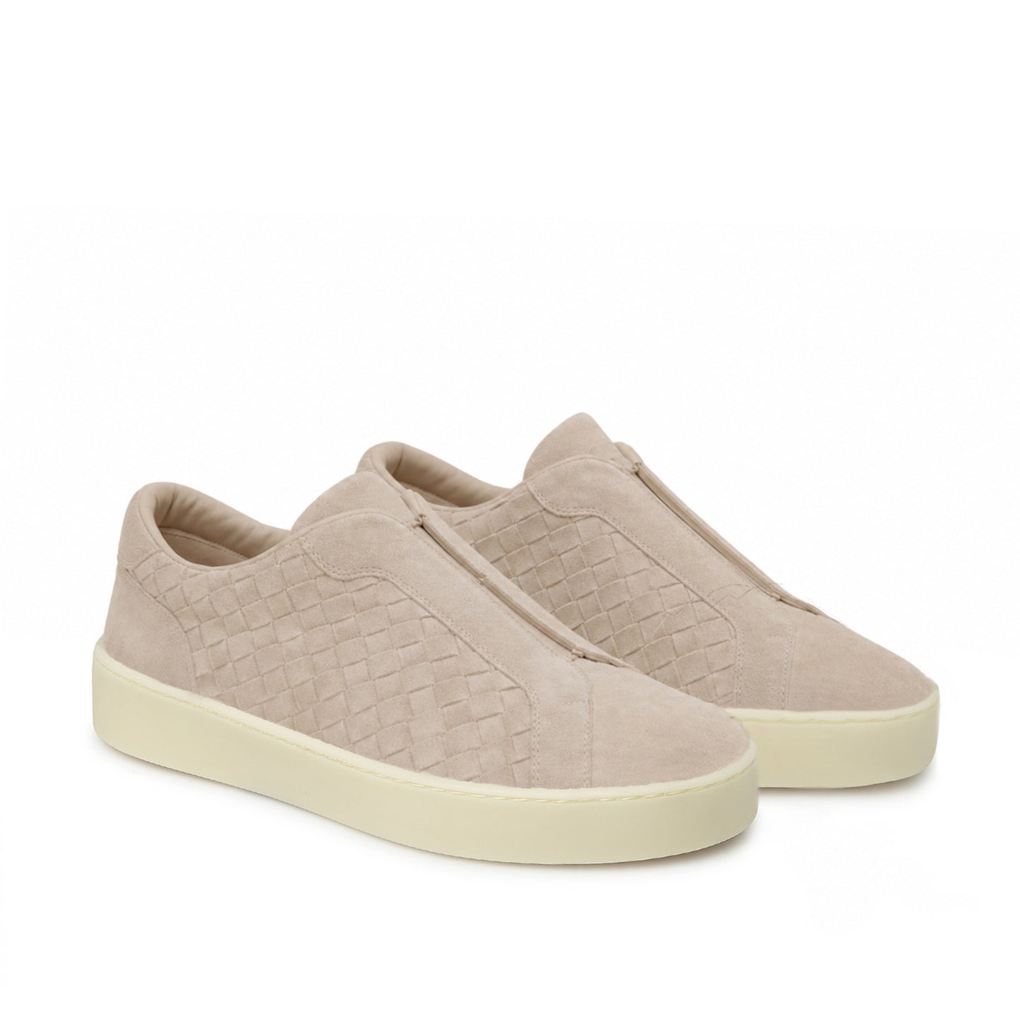 SNEAKER WEAVE ELASTIC SUEDE BEIGE