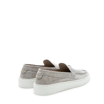 GREY UNLINED LOAFERS