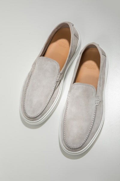 GREY UNLINED LOAFERS