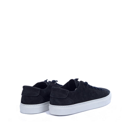 BLUE UNLINED NUBUK LEATHER SNEAKERS