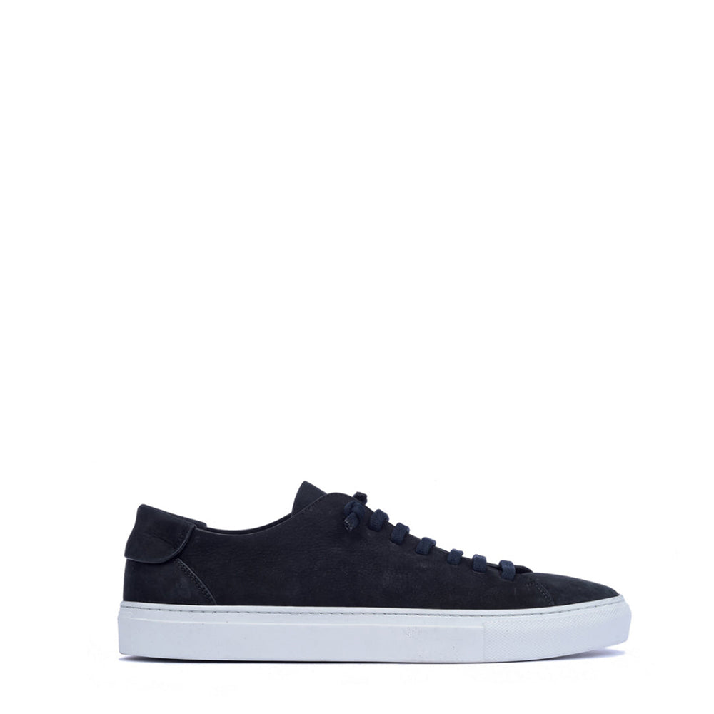 BLUE UNLINED NUBUK LEATHER SNEAKERS