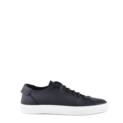 BLUE UNLINED CALF LEATHER SNEAKERS