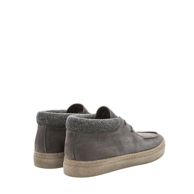 GREY SOFT SUEDE ANKLE BOOTS